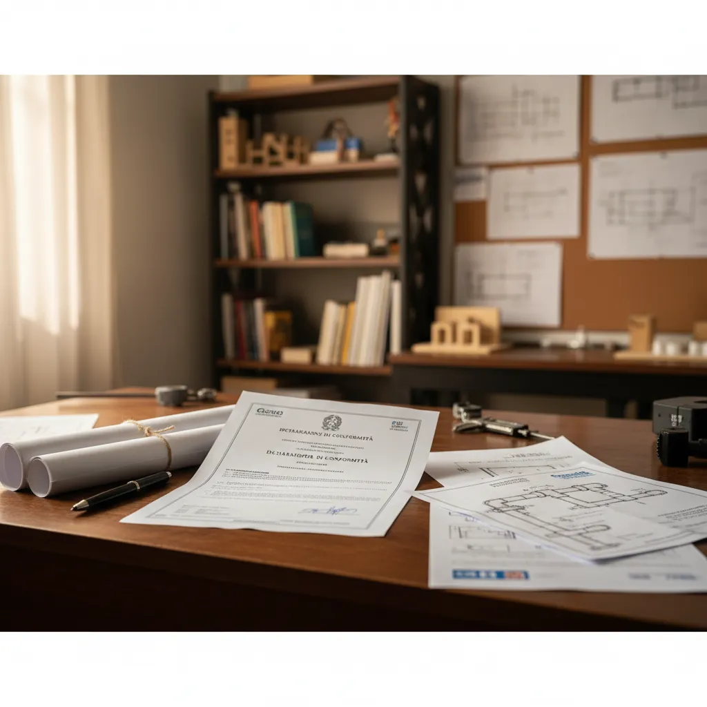 La dichiarazione di conformità deve essere compilata sul modello ministeriale con tutti gli allegati richiesti