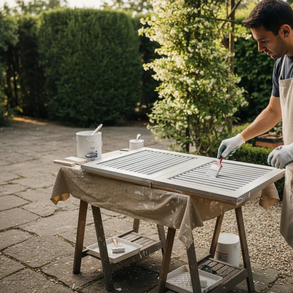 Applicazione dello smalto bianco sulle lamelle con pennello angolato