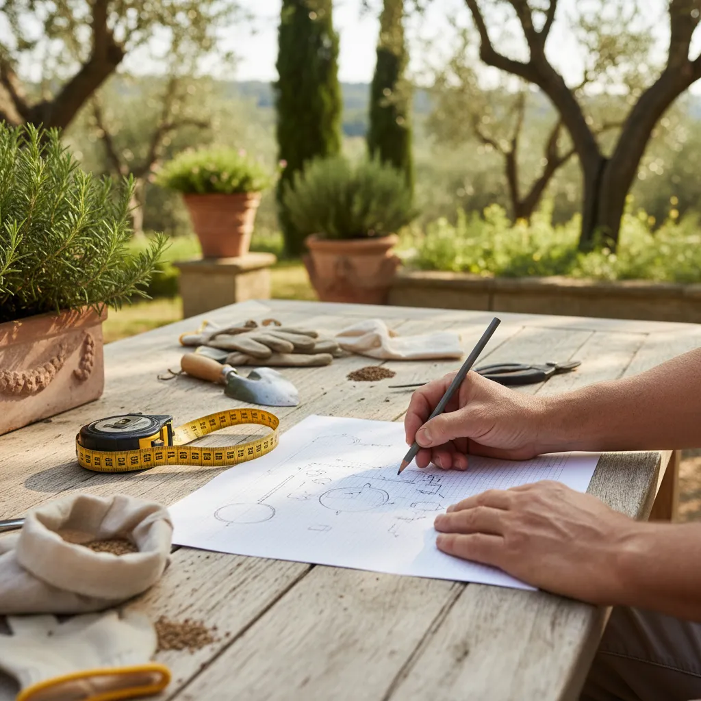 La progettazione su carta millimetrata è il primo passo per un impianto di irrigazione efficiente