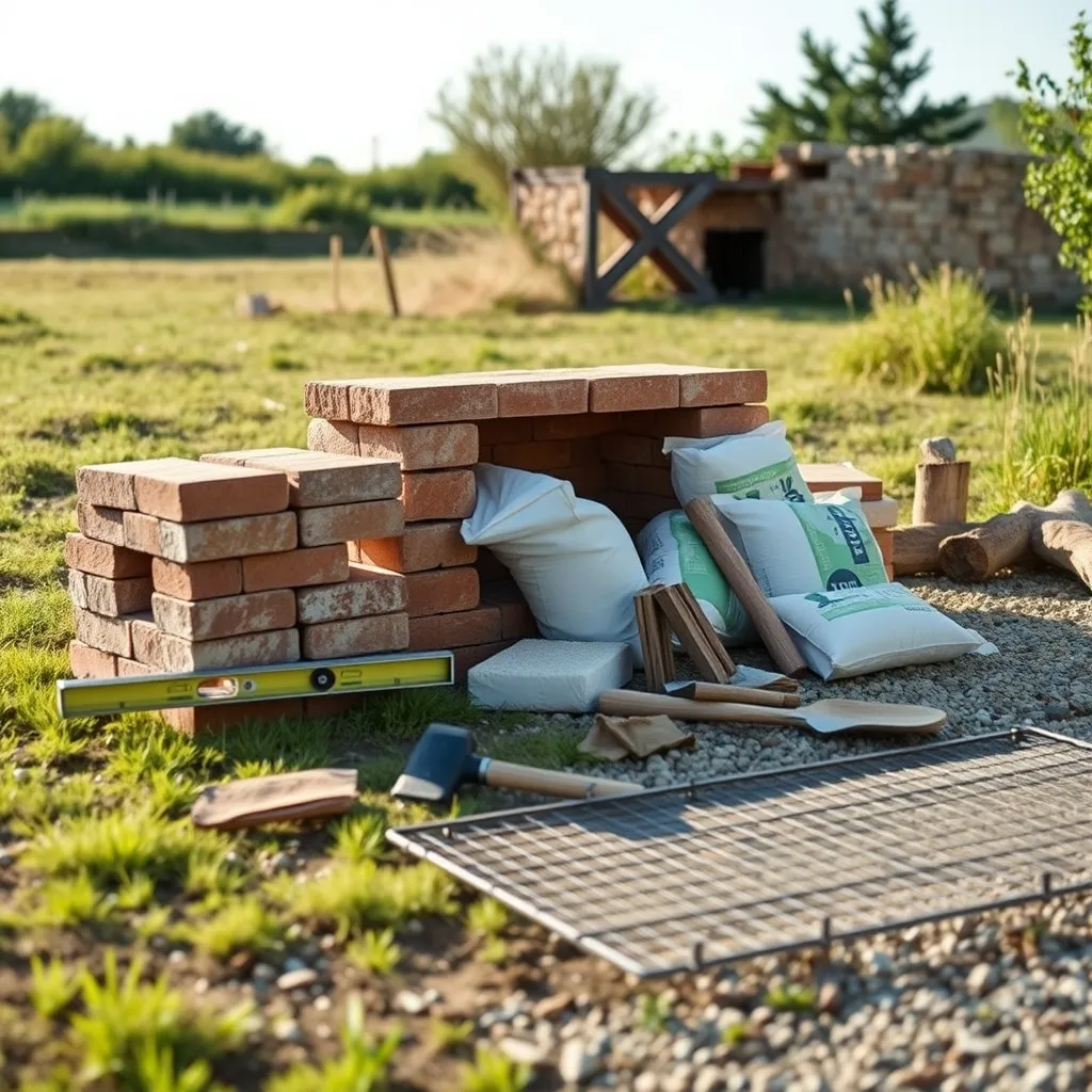 I materiali e gli attrezzi necessari per costruire un barbecue in muratura fai da te