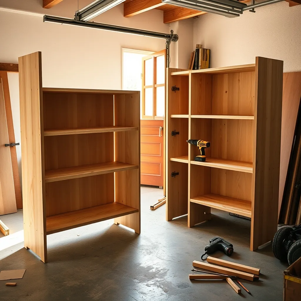 Fase di assemblaggio della libreria con avvitatore a batteria e morsetti di fissaggio