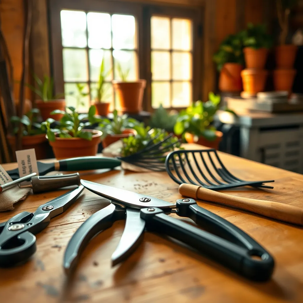 Attrezzi professionali per il giardinaggio pronti per un intervento di manutenzione