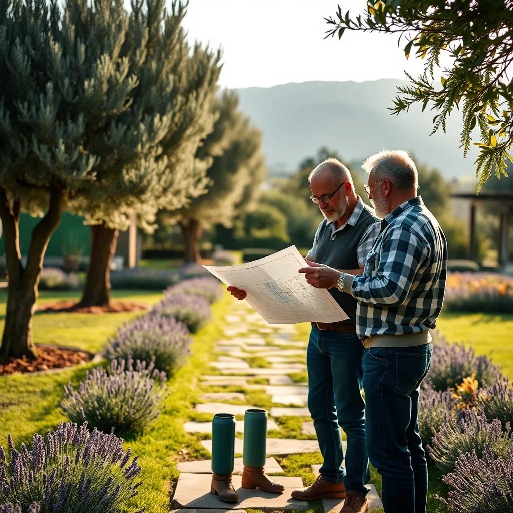 Sopralluogo e consultazione del progetto di manutenzione con la ditta di giardinaggio