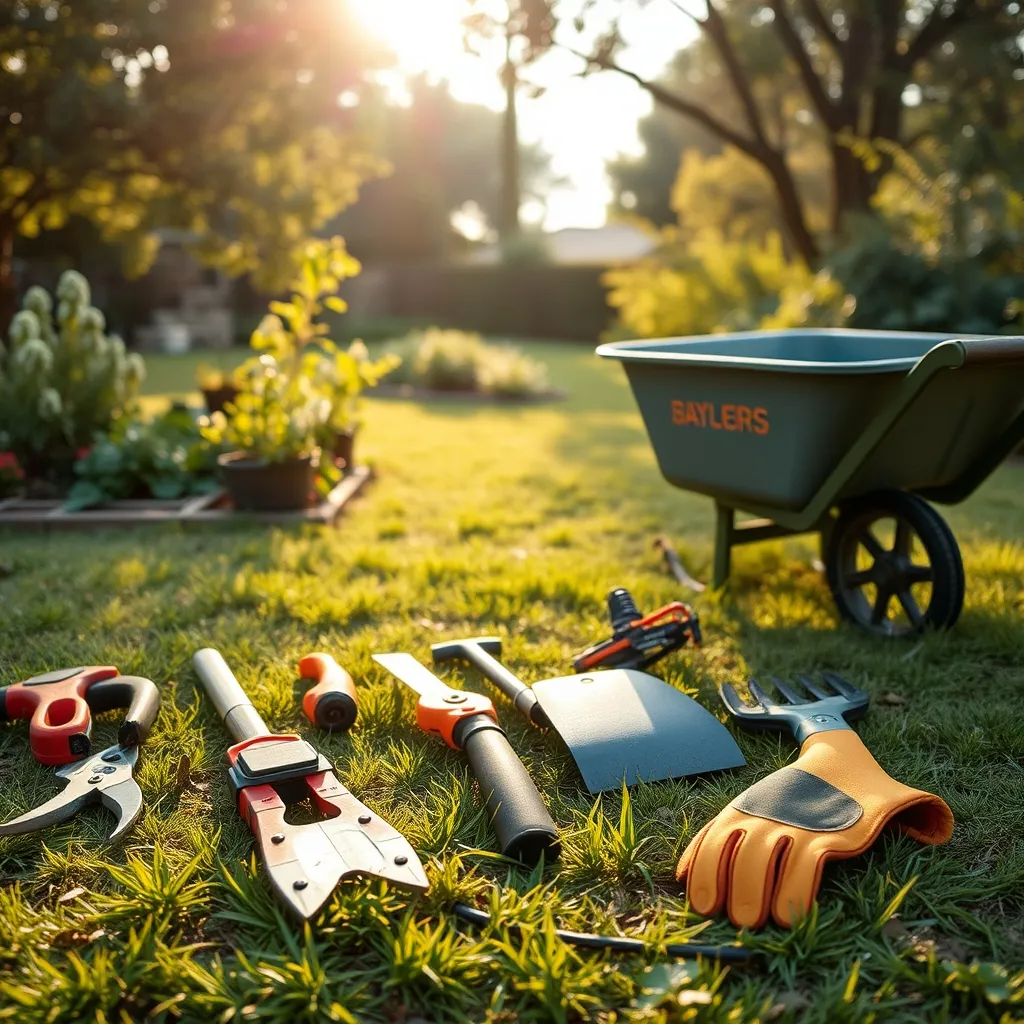 Attrezzature professionali per il giardinaggio: cesoie, tagliasiepi e strumenti essenziali per la manutenzione del verde