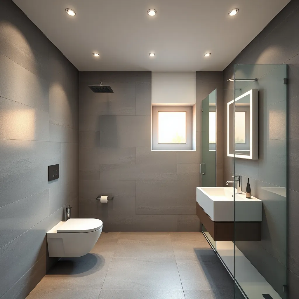 Bagno completamente ristrutturato con doccia walk-in e finiture moderne
