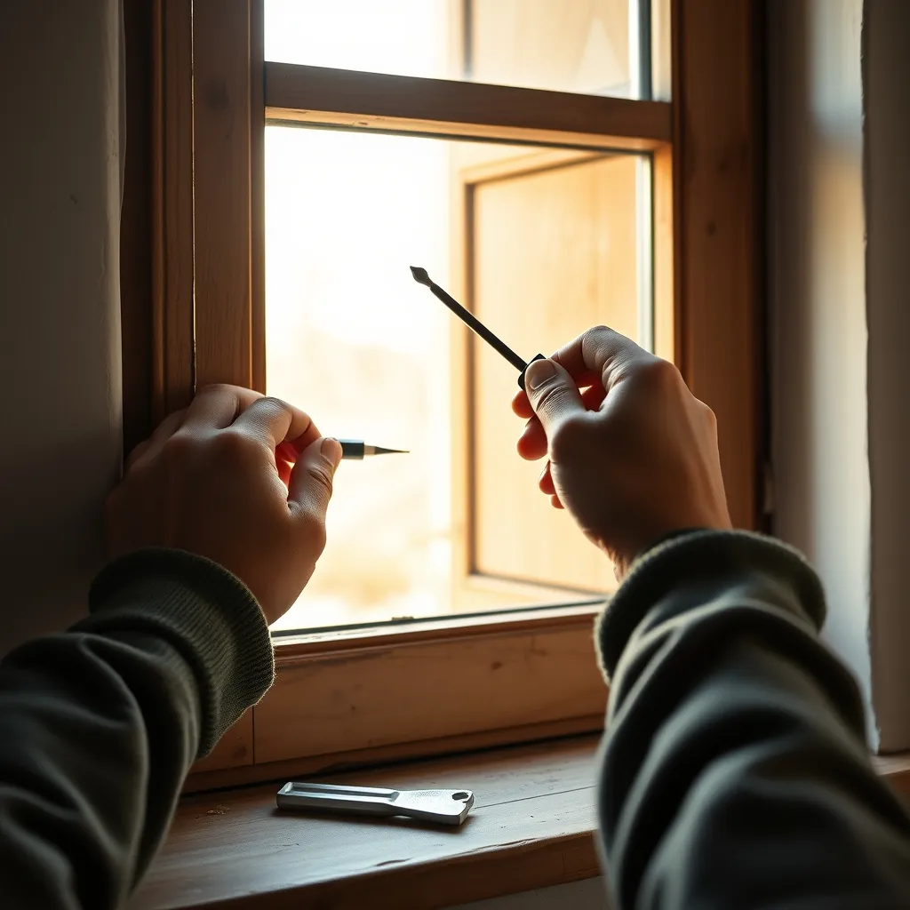 Sostituzione fai da te della guarnizione su una finestra in legno esistente
