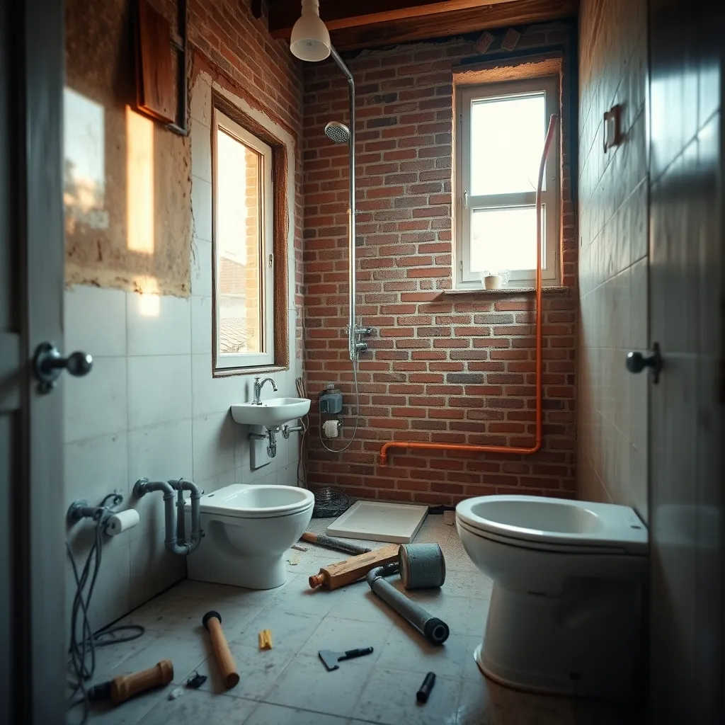 Durante la fase di demolizione e rifacimento dell'impianto idraulico del bagno