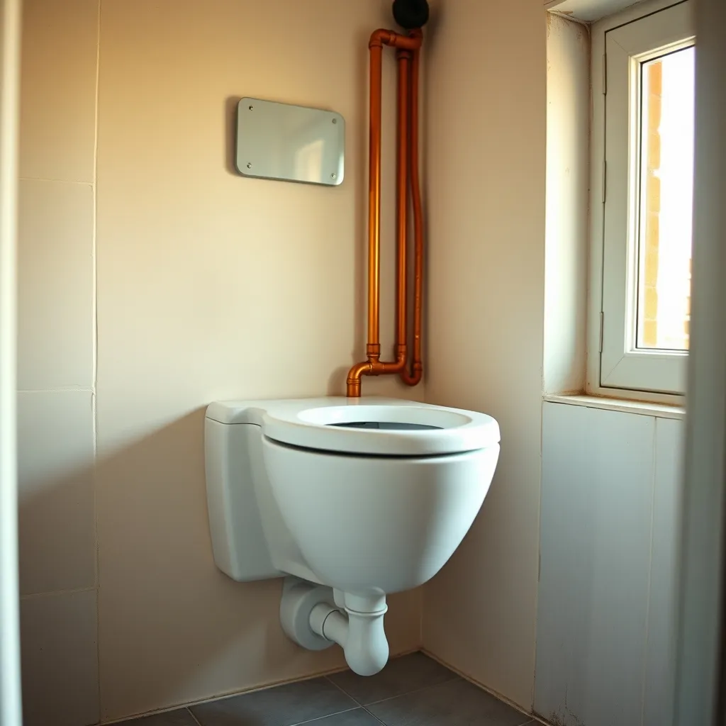 Installazione di un nuovo sanitario sospeso durante la ristrutturazione del bagno