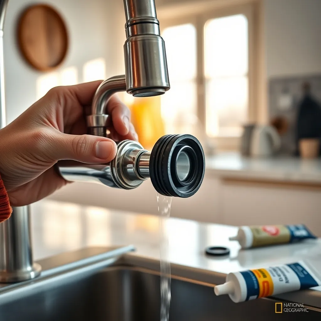 O-ring usurati visibili dopo aver sfilato la canna del miscelatore cucina