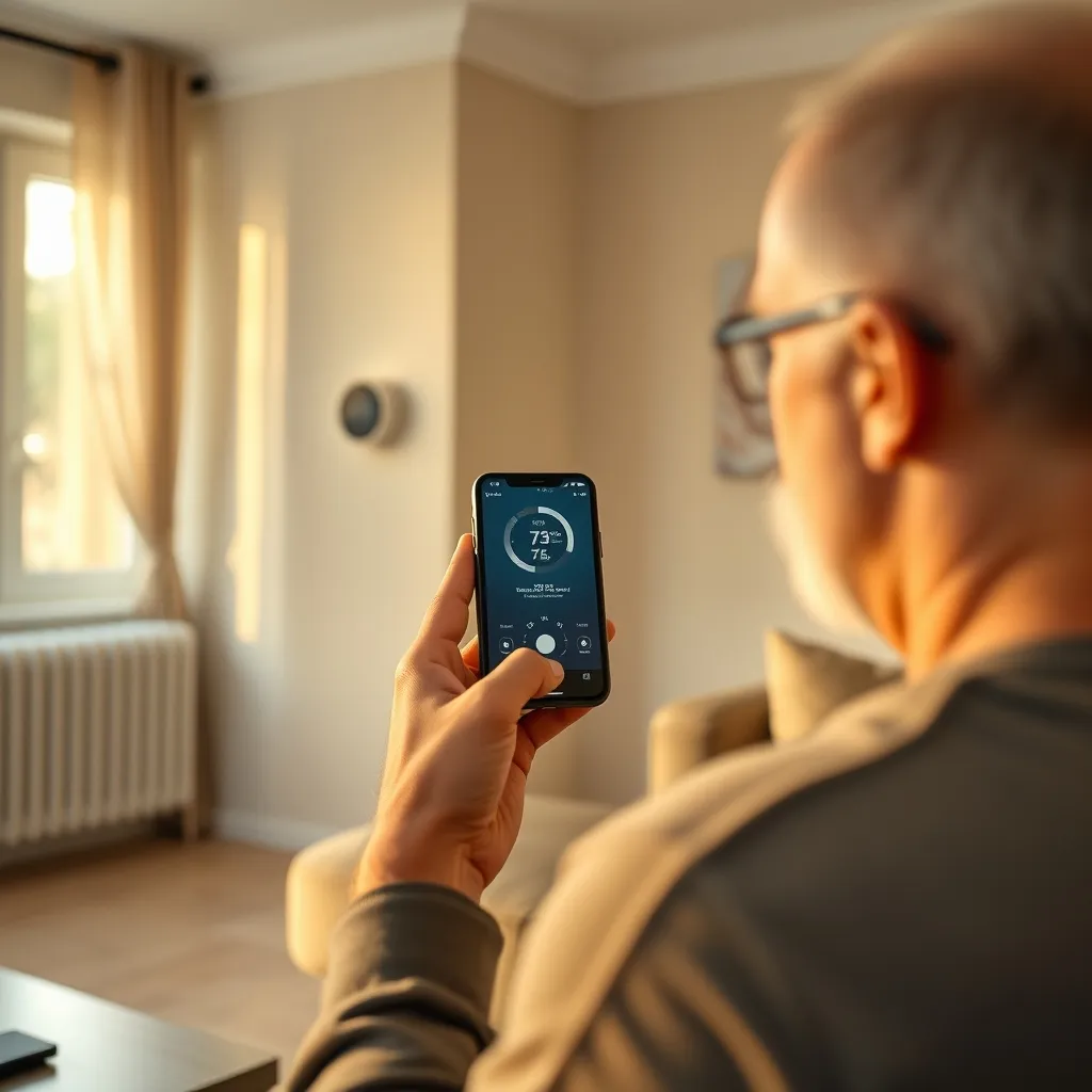 Gestione del riscaldamento da smartphone grazie al termostato smart abbinato alla caldaia