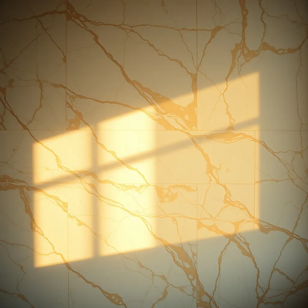 Dettaglio della superficie dello stucco veneziano con venature e giochi di luce tipici della finitura lucida