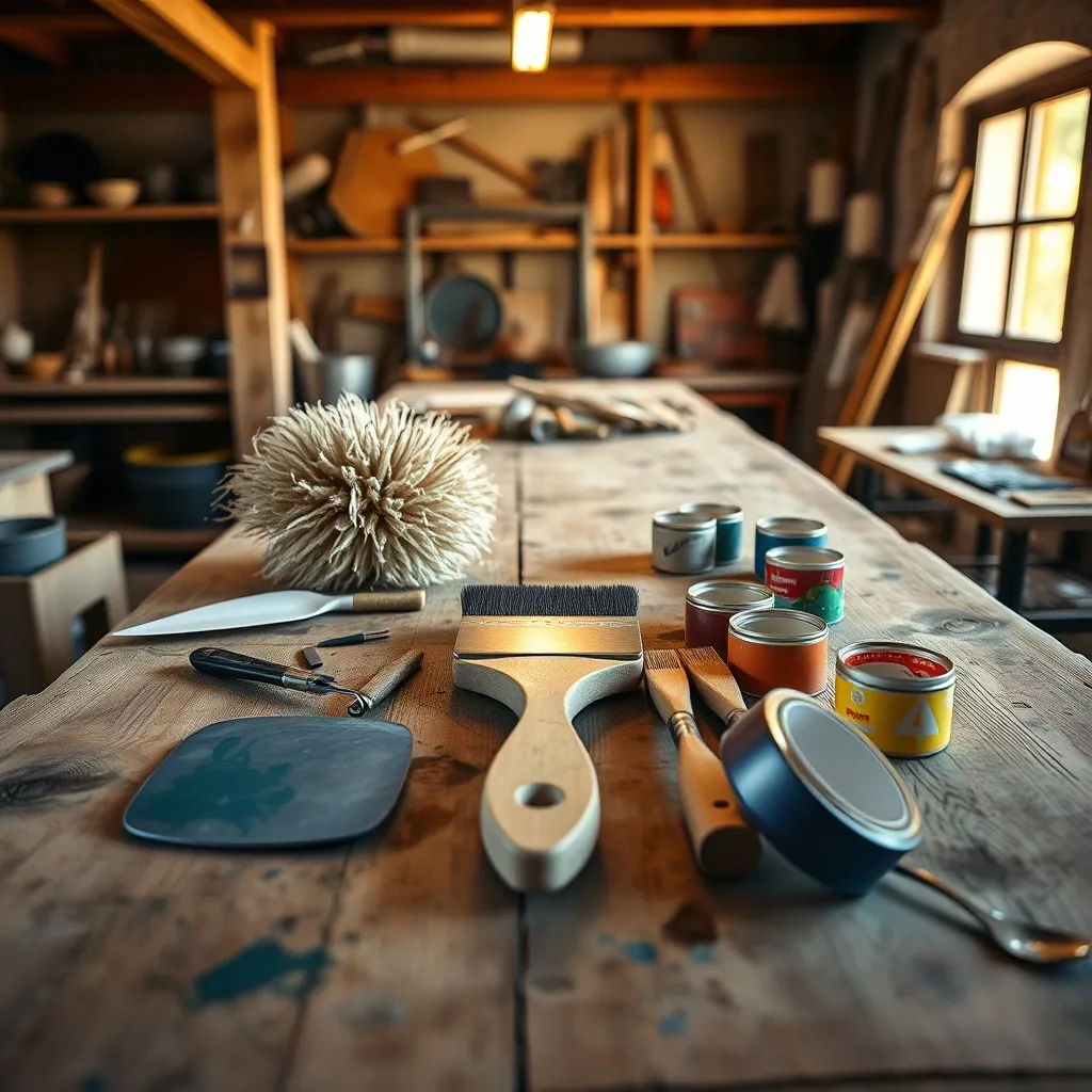Gli strumenti essenziali per le principali tecniche di pittura decorativa