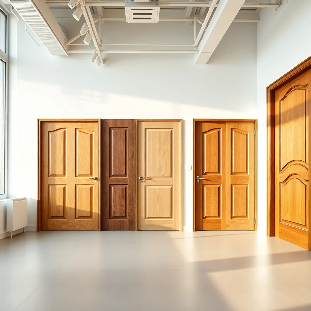 Diverse finiture in legno naturale disponibili nel catalogo Tor Porte Interne 2026