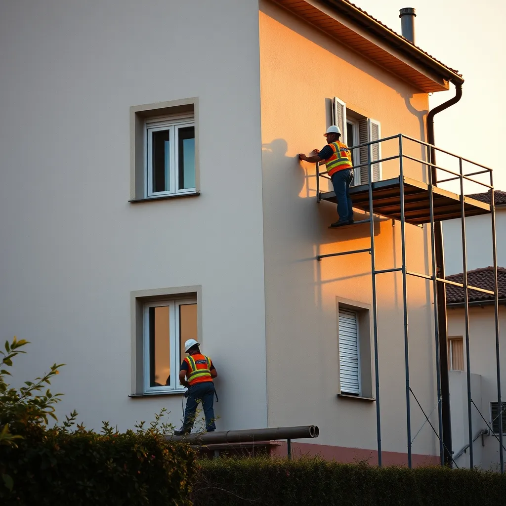 Installazione del cappotto termico su un edificio residenziale in Friuli Venezia Giulia