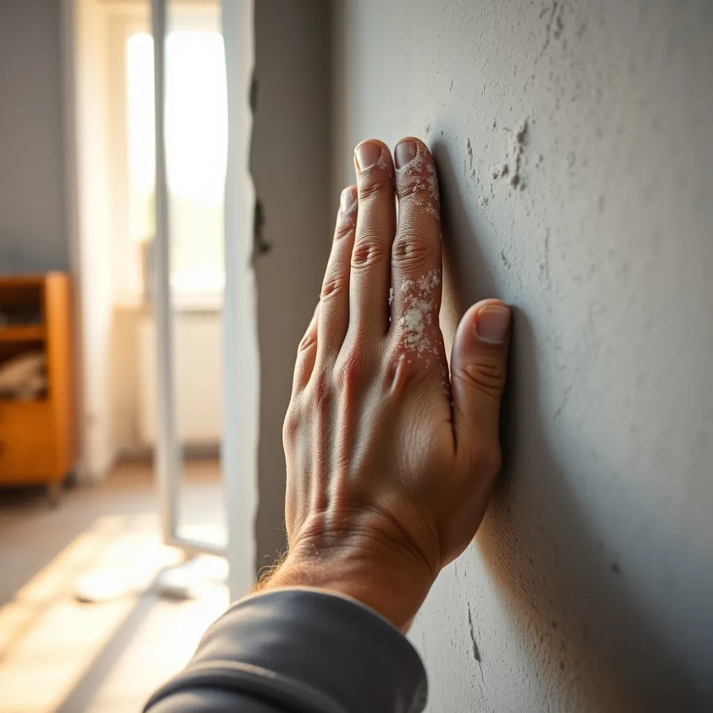 Il test della mano: se restano residui polverosi sulle dita, il fondo va consolidato con fissativo prima del primer