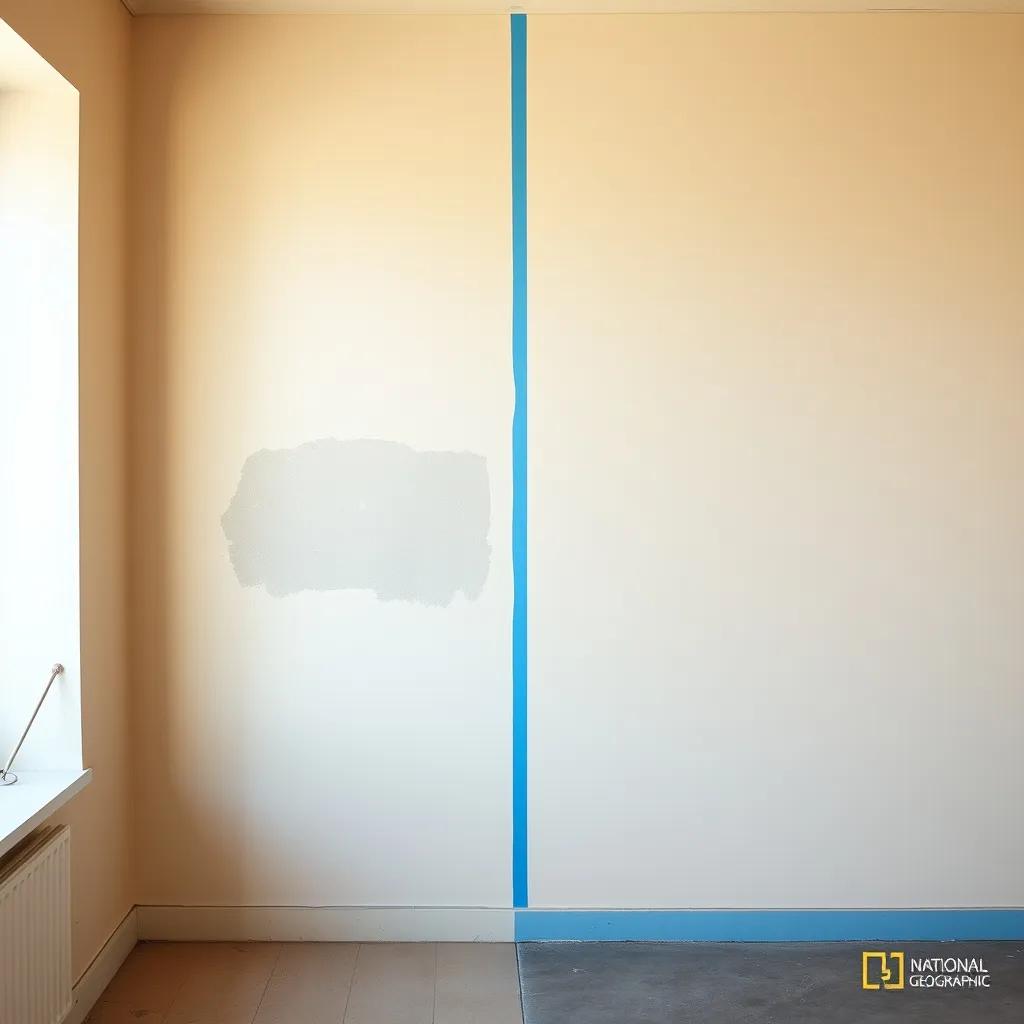 Confronto diretto: a sinistra pittura senza primer con copertura disomogenea, a destra fondo trattato con primer e finitura uniforme