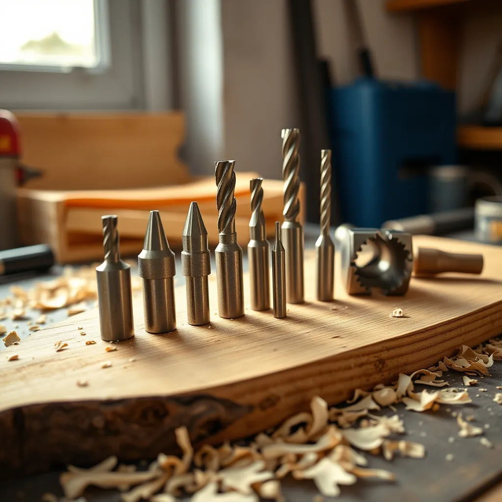 Set completo di punte per legno: elicoidali, a tre punte, Forstner e sega a tazza